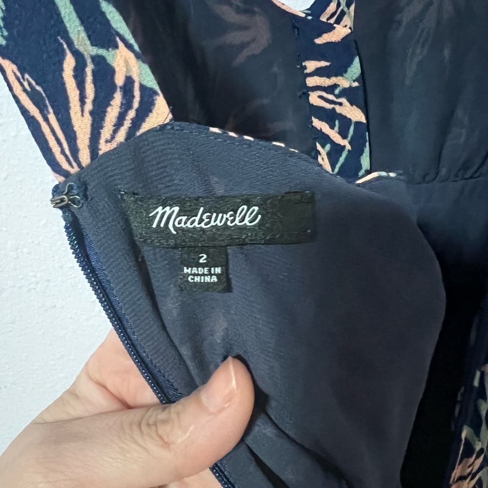 Madewell Palm print jumpsuit summer resort wear 2‎ - Picture 10 of 15